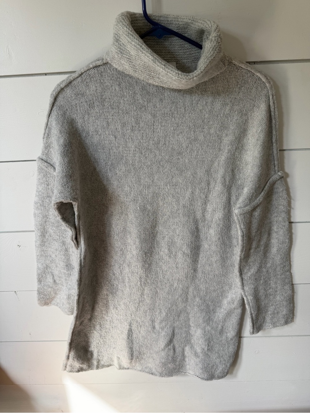 Grey soft knit turtleneck